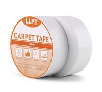 LLPT Ruban Adhésif Double Face Fixation Tapis Ruban Adhésif Puissant Et Amovible pour Tapis Sans Résidus pour Planchers de Bois Franc Stratifiés 2 paquets 50 mm x 27 m (DCT527PK2)