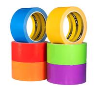 LLPT Rubans Adhésifs en Tissu | 6 Rouleaux | 50mm x 14m | Heavy Duty Duct Tape | Inclus Bleu Violet Jaune Vert Orange Rouge | pour Manuels de Décoration Intérieure et Extérieure (DT506)