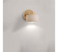 LLXDFUU Appliques murales de chambre à coucher en travertin Wabi-Sabi Lampe murale rotative en noyer Applique murale d'art créatif moderne pour la lecture Étude de chevet Salon Couloir Luminaire de nu
