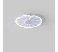 LLXDFUU Moderne Grande Salle de Lecture Plafonnier Blanc Semi Encastré Plafonnier Pour Chambre À Manger Salle À Manger Forme Feuille De Lotus Cuisine Nordique Plafonnier Luminaire Pour Couloirs Balcon
