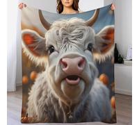 LLXXHH Couvre-lit Vache, Couverture en Flannel, Le Camping & La Maison, Couvertures De Canapé Salon Douce 180×200cm