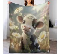 LLXXHH La Vache Couverture Polaire en Flanelle Flannel, Couvertures Lit en Peut Être Utilisée comme Draps De Lit, Housse De Canapé 140×180cm