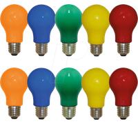 LM A27MIX36 - Lampe LED E27 mixte, 3 W, multicolore, paquet de 10
