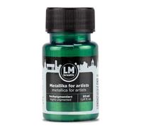 LM-Kreativ Metallika for Artists Peinture acrylique métallisée pour projets créatifs sur bois, toile, céramique, haute opacité, résistante à la lumière, pour artistes et bricoleurs 50 ml Vert