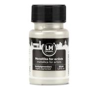 LM-Kreativ Metallika Peinture acrylique métallique 50 ml Blanc métallisé Pour projets créatifs sur bois, toile, céramique Très couvrante et résistante à la lumière