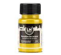 LM-Kreativ Metallika pour Artistes 50 ml - Jaune - Peinture acrylique métallisée/Peinture pour loisirs créatifs. Pour projets créatifs sur bois, toile, céramique. Hautement couvrant, résistant à la