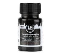 LM-Kreativ Metallika pour Artistes 50 ml - Noir - Peinture acrylique métallisée/Peinture pour loisirs créatifs. Pour projets créatifs sur bois, toile, céramique. Hautement couvrant, résistant à la