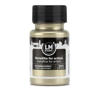 LM-Kreativ Metallika pour Artistes 50 ml - Platine - Peinture acrylique métallique/Peinture pour loisirs créatifs. Pour projets créatifs sur bois, toile, céramique. Hautement couvrant, résistant à la