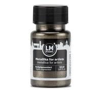LM-Kreativ Peinture acrylique métallisée 50 ml - Anthracite - Peinture métallisée premium pour artistes et artisans. Haute couverture, stable à la lumière et durable. Idéale pour toile, bois