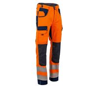 Pantalon POLARISATION haute visibilité orange 55% coton 45% polyester T 48 LMA LEBEURRE 1679-48