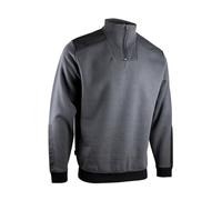 LMA Sweat de travail col camionneur bicolore MADRID - GRIS CHARCOAL/NOIR L - 4 - Vêtements de travail