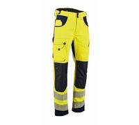 LMA Workwear 1667 Defense Pantalon Bicolore Bien Visible avec Poches aux Genoux, Taille 50, Jaune Fluorescent/Bleu foncé