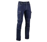 LMA Workwear Pantalon de travail 1624 Baril Jean denim stretch poche cuisse Bleu Taille 38