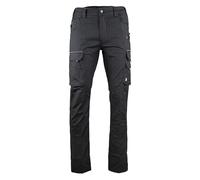 LMA WORKWEAR 1880 - Pantalon de Travail Stretch - 1425 Basalte - Multipoches, Extensible - Idéal BTP, Artisanat - Noir, Size 48 - Entrejambe 83