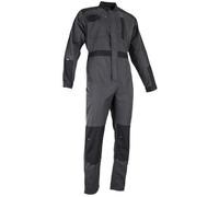 LMA Workwear Potassium 4116 Combinaison simple avec fermeture bicolore au col officier Taille M Longueur intérieure des jambes 84 cm Gris foncé/noir