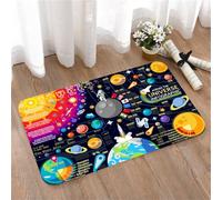 LMaFCaIGU Tapis de Porte Paillasson Interieur et Extérieur Antidérapant Absorbant,Carte éducative de l'univers Planètes solaires, Big Bang, Évolution et Astronautes,40x60cm