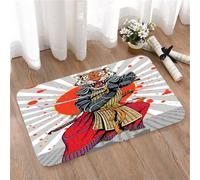 LMaFCaIGU Tapis de Porte Paillasson Interieur et Extérieur Antidérapant Absorbant,Samouraï Tigre avec épée en vêtements Traditionnels,40x60cm