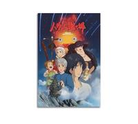 LMJUSNEFNC Poster du film Anime Howl's Moving Castle - Impression sur toile - Décoration murale moderne pour chambre à coucher - 40 x 60 cm