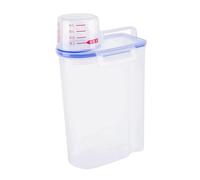 lmoikesz Boîte de rangement décorative pour lessive en poudre et en perles, avec compartiments transparents et faciles d'accès.