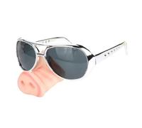 lmoikesz Lunettes de fête créatives Accessoires,Argent,15 x 7 cm | cochon pour costumes lors de festivals et célébrations Décoration de cosplay de mascarade