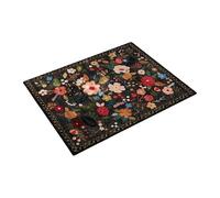 lmoikesz Petits Tapis durables Anti-salissure, Tapis de Chevet Lavable pour intérieur, Motif Floral, Lavable, en Polyester, pour entrée, Un, 60 * 90cm