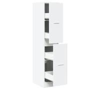 LMTYOENFG Armoire à pharmacie blanche - 30 x 41 x 144,5 cm - En bois - Armoire à tiroirs étroite avec 4 tiroirs - Commode pour salon, cuisine, bureau, couloir