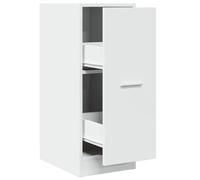 LMTYOENFG Armoire à pharmacie, blanche, 30 x 41 x 77,5 cm, commode en bois avec 2 tiroirs, armoire d'appoint pour bureau, salon, cuisine et couloir, armoire à tiroirs stable