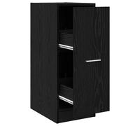 LMTYOENFG Armoire d'apothicaire en chêne noir, 30 x 41 x 77,5 cm, armoire d'appoint en bois avec 2 tiroirs, armoire à tiroirs moderne pour salon, couloir et bureau