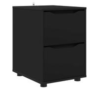 LMTYOENFG Armoire de rangement, noire, armoire d'appoint avec tiroir, table de chevet en bois massif, commode pour salon et chambre à coucher, 40 x 48 x 57 cm