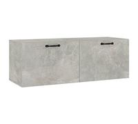 LMTYOENFG Armoire murale gris béton 100 x 36,5 x 35 cm - Armoire suspendue moderne avec 2 tiroirs en bois - Planche suspendue peu encombrante et étagère murale pour salon, couloir et bureau