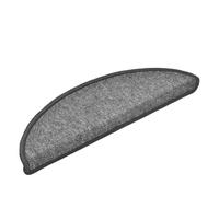 LMTYOENFG Lot de 10 tapis d'escalier gris foncé 56 x 17 x 3 cm | Ces tapis d'escalier semi-circulaires protègent les escaliers du couloir des rayures et réduisent le bruit de marchepied lors