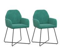 LMTYOENFG Lot de 2 chaises de salle à manger rembourrées en velours | Fauteuil rembourré ergonomique avec housse en velours doux, structure en métal solide et accoudoirs pour salle à manger et