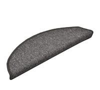 LMTYOENFG Lot de 30 tapis d'escalier semi-circulaires - 56 x 17 cm - Gris | Marchepieds antidérapants pour couloir et escalier. Protège les escaliers en bois de l'usure et atténue les bruits de marche.