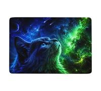 LMYmoney Cat Galaxy 2 Tapis De Chambre 150 X 100 Cm, Imprimé pour Hiver | Tapis de salon : adapté à une utilisation toute l'année; avec entretien facile à la main; pour salon