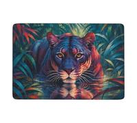 LMYmoney Cougar At Night Jungle Tapis 150 x 100 cm, Doux et Antidérapant | Tapis intérieur doux pour le quotidien, avec impression par transfert thermique; pour chambre d'amis et coin lecture