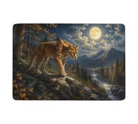 LMYmoney Cougar by The Water Tapis 150 X 100 Cm, Imprimé pour Noël | Tapis 150 x 100 cm pour une ambiance cocooning, avec surface douce; pour chambre d'amis et coin lecture
