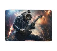 LMYmoney Cougar Guitar Tapis 150 X 100 Cm, Imprimé pour Automne | Tapis antidérapant : adapté à une utilisation toute l'année; avec entretien facile à la main; pour chambre