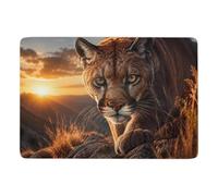 LMYmoney Cougar Tapis De Salon 150 X 100 Cm, Doux pour Coin Lecture | Tapis imprimé à poils courts pour la déco de Noël, avec surface douce; pour chambre