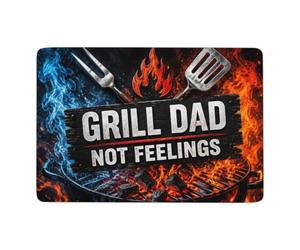 LMYmoney Grill Dad Not Feelings Tapis 150 x 100 cm, Doux et Antidérapant | Tapis antidérapant pour le quotidien, avec impression par transfert thermique; pour chambre d'amis et coin lecture