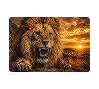 LMYmoney Lion with Diamond Grill Tapis 150 x 100 cm, Doux et Antidérapant | Ambiance cocooning : Tapis 150 x 100 cm, avec entretien facile à la main; pour chambre et salon