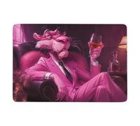 LMYmoney Pink Cougar Tapis De Chambre 150 X 100 Cm, Doux Imprimé pour Hiver | Idée cadeau pour amis et famille : Tapis imprimé de chambre, avec poils courts; pour chambre