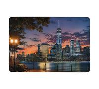 LMYmoney Tower Block Empire USA NY Tapis 150 x 100 cm, Doux et Antidérapant | Ambiance cocooning : Tapis de salon à poils courts, avec surface douce; pour salon