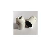 LnD- Douille Lisse pour Ampoule Culot E27 - Dimensions 38 x 55 mm - Bakélite - Blanche