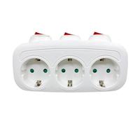 Lnhgh Adaptateur prise européenne - Prise électrique à trous ronds européens | Convertisseur prise rallonge avec 3 ports et chargeur pour tourisme international, vacances, affaires, maison, cuisine