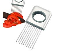 Lnhgh Assistant de tranchage d'aliments, coupe-oignon pour trancher | Porte-tranches d'oignon en acier inoxydable,Porte-tranche d'oignon en acier inoxydable, hachoir trancheuse d'oignon, Assistant de
