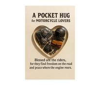 Lnhgh Carte porte-bonheur de poche pour motards, souvenir sentimental portable - Cartes de vœux de poche avec souvenir de moto | Pour soutien, encouragement, touring, voyage