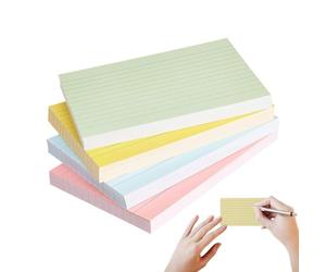 Lnhgh Fiches Bristol Colorées - Fiches de Révision 10x15 cm | Outils d'Enseignement pour Préparation aux Examens Brainstorming Projets Créatifs en t Journaling