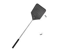 Lnhgh Tue-mouches résistant - Tue-mouches rétractable avec manche en acier | Raquette attrape-mouches électrique portable outil volant pour camping, salle de classe, pêche