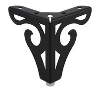 LNNXSZ Pied De Meuble 4 pièces 10/12.5cm Creux Sculpture Pieds de Meubles en métal canapé Jambes Armoire Table lit Jambes avec vis Meubles Pied Niveau(Black)