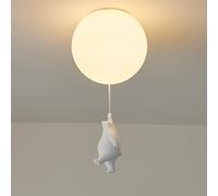 LNOPRPYS 15cm, Moderne Ours Polaire Lumières Lustre pour Enfants Abat-Jour Givré Lustre Sphérique Mignonne Lumières De La Chambre Garçon Fille Chambre Plafonnier Lustre D'éclairage Plafonniers